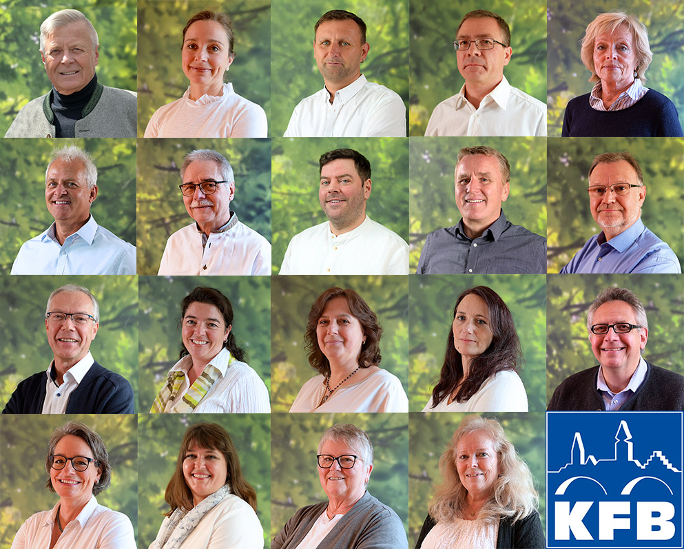 Mitarbeiter der KFB als Bild-Collage